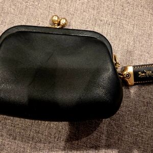 Coach 1941 Collection Black Leather Kiss-Lock with ROGUE tag